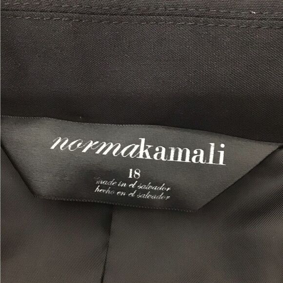 Norma Kamali Black One Button Blazer Size 18 - Picture 6 of 14